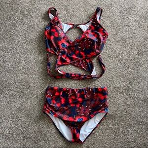 Floral Bathing Suit Set Size XL
